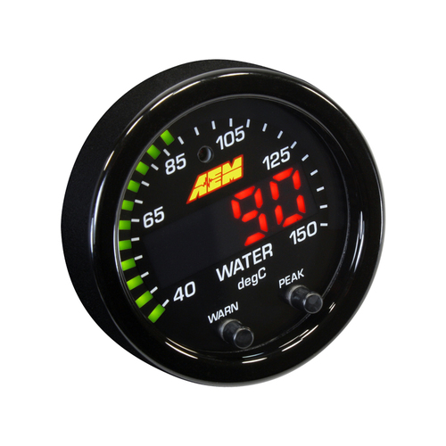 AEM X-Series Digital 150C Water/Trans/Oil Temp Gauge AEM ELECTRONIC 30-0302