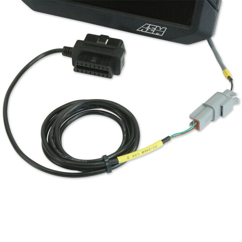 AEM CD Dash Plug & Play Adapter Harness for OBDII CAN (2008-Up Vehicles) AEM ELECTRONIC 30-2217