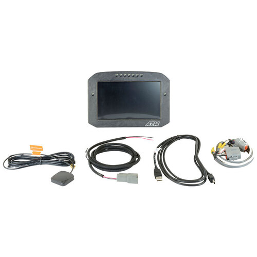 AEM CD-7F Carbon Flat Panel Digital Racing Dash Display, Non-Logging, Internal GPS Enabled, AEM ELECTRONIC 30-5702F
