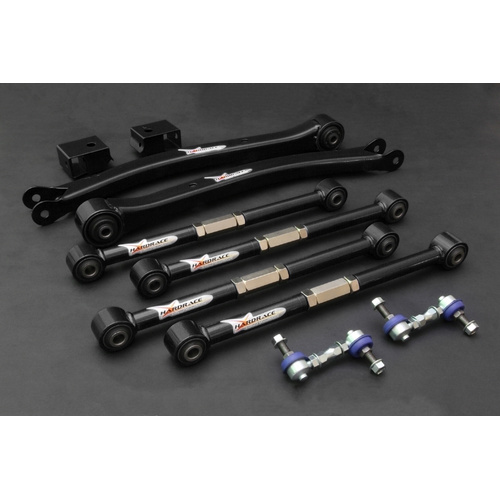 HARDENED RUBBER REAR ADJ. ARM SET BLACK (TRAILING/LATERAL) SUBARU IMPREZA WRX GC/GF/GM 92-00, GD/GG 01-06, STI GD/GG 01-06