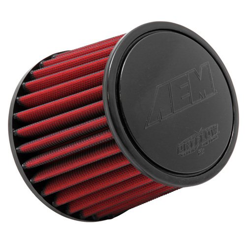 RED UNIVERSAL 3/" TALL DRY AIR FILTER FOR HONDA//ACURA AIR INTAKE+PIPE