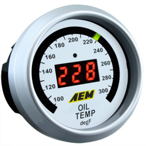 AEM Digital Oil/Water/Transmission Temperature Gauge (100-300F)