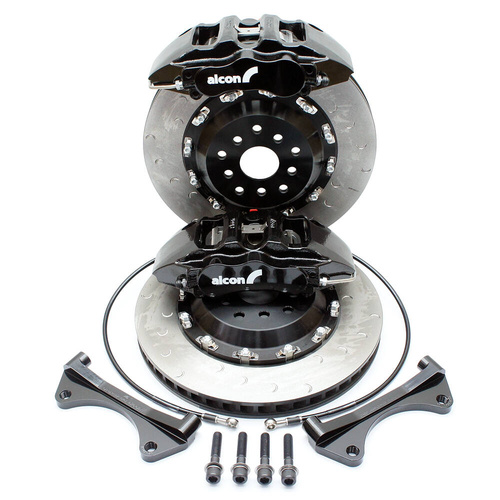 Alcon Rear Bolt On Big Brake Kit - Nissan 200SX S14 S15/Skyline R32 R33 Inc GT-R CAR97 Black (6-Piston) Caliper Alcon 355x28mm Rotor 
