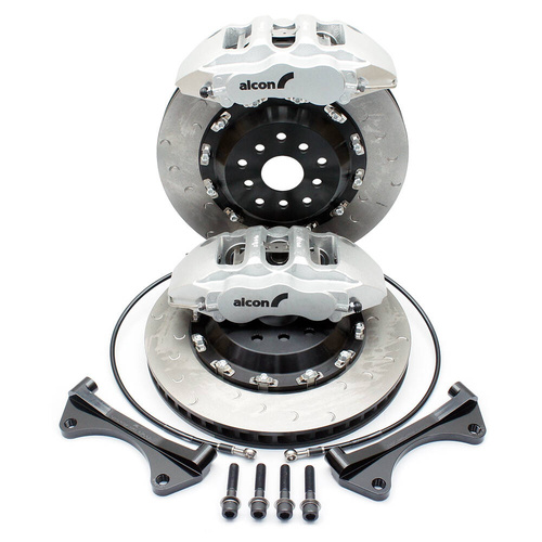 Alcon Rear Bolt On Big Brake Kit - Nissan 200SX S14 S15/Skyline R32 R33 Inc GT-R CAR97 Silver (6-Piston) Caliper Alcon 355x28mm Rotor 