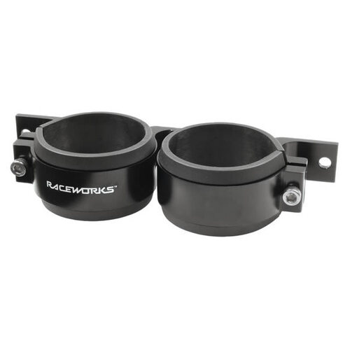 Raceworks Twin Fuel Pump Bracket 60mm Black  ALY-003BK