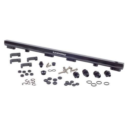 Raceworks Fuel Rail Black for Holden Commodore VL Turbo (RB30T)  ALY-012BK