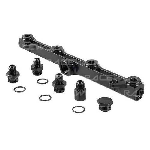 Raceworks Fuel Rail Black for Mitsubishi Evo 4-9 (4G63)  ALY-027BK