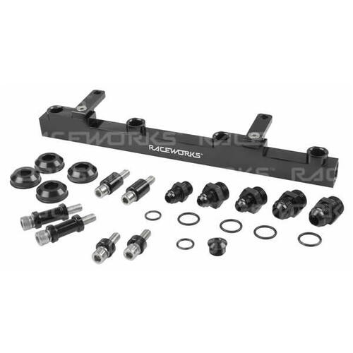 Raceworks Fuel Rail Black for Nissan Silvia/180Sx S13/Pulsar N14/N15 (SR20)  ALY-033BK