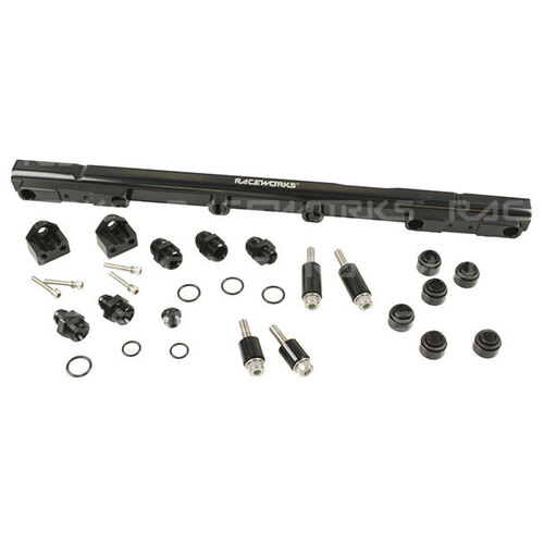 Raceworks Fuel Rail Black - Toyota Supra JZA80 (2JZ)  ALY-041BK