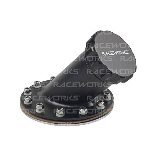 Raceworks Black Billet Aluminium Fuel Cell Cap 45 Degrees  ALY-079BK