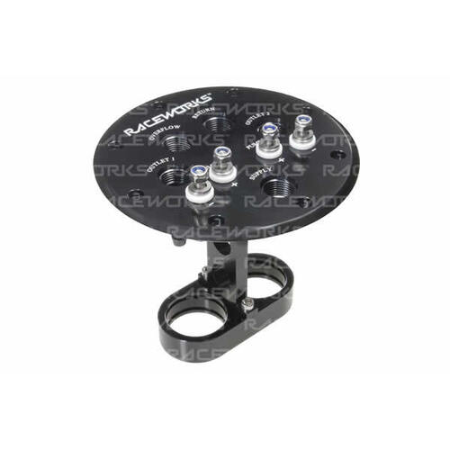 Raceworks Fuel Pump Hanger Suits Single/Twin 39mm-40mm Pumps  ALY-086BK