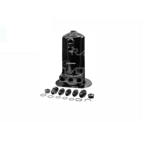 Raceworks 2.5L Surge Tank Single/Dual Outlet Black  ALY-158BK