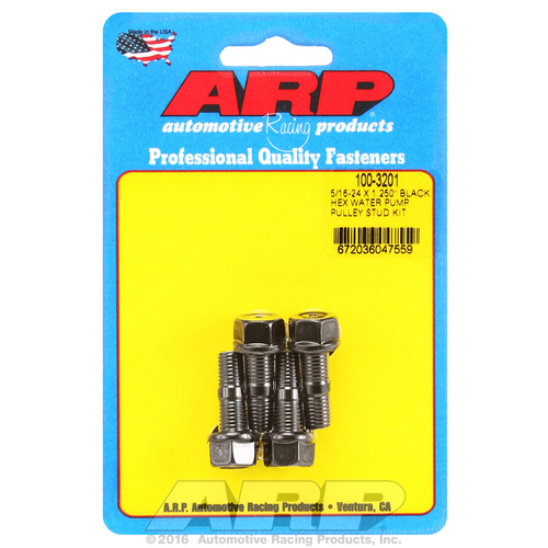 ARP FOR 5/16-24 X 1.250 black hex water pump pulley stud kit