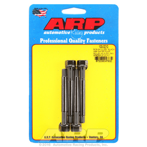 ARP FOR 5/16-24 X 3.250 blk hex water pump pulley w/ 2.000 fan spacer stud kit