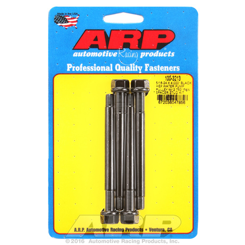 ARP FOR 5/16-24 X 4.000 blk hex water pump pulley w/ 2.750 fan spacer stud kit