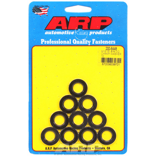 ARP FOR M12 ID .876 OD chamfer black washer