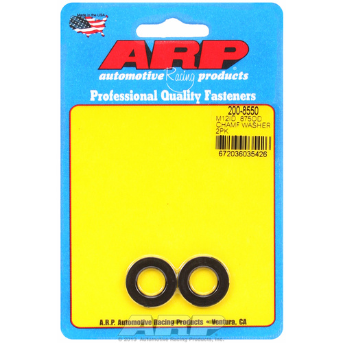 ARP FOR M12 ID .875 OD chamfer black washers