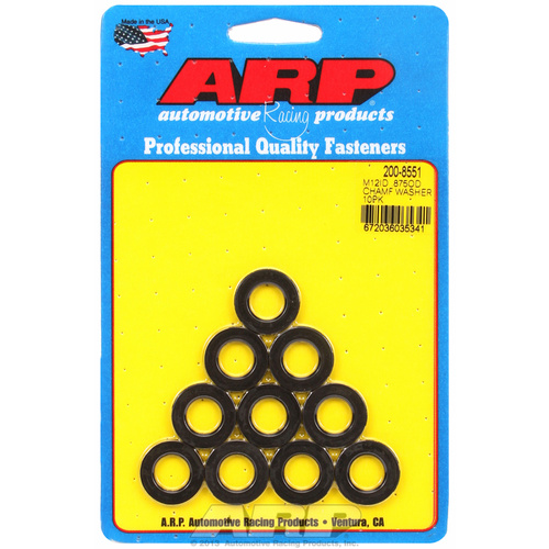 ARP FOR M12 ID .875 OD chamfer black washers