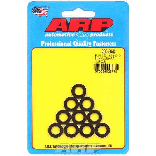 ARP FOR M8 ID .575 OD black washers