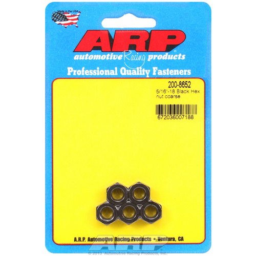 ARP FOR 5/16-18 black coarse hex nut kit
