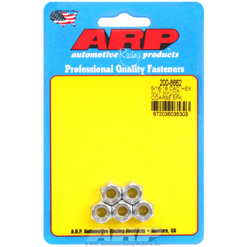 ARP FOR 5/16-18 cad coarse nyloc hex nut kit