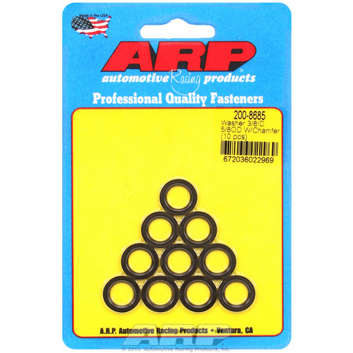 ARP FOR 3/8 ID 5/8 OD machined chamfer black washers