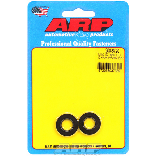 ARP FOR M10 ID .850 OD chamfer black washers