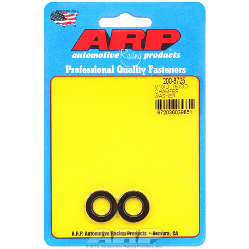 ARP FOR M10 ID .750 OD chamfer black washers