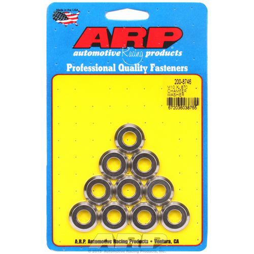 ARP FOR M10 ID .870 OD chamfer SS washers