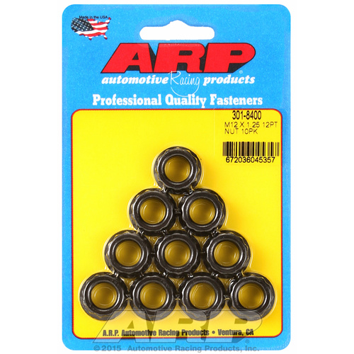 ARP FOR M12 X 1.25 (5/8 wr) 12pt 10pc nut kit