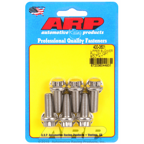 ARP FOR Upper blower pulley SS 12pt bolt kit