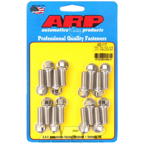 ARP FOR Chevy SS hex .875 UHL header bolt kit