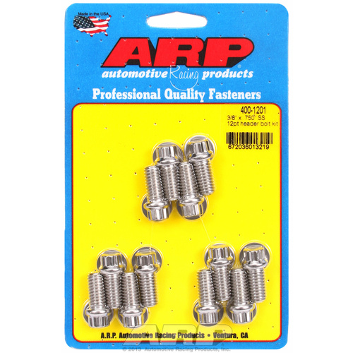 ARP FOR 3/8 x .750 SS 12pt header bolt kit