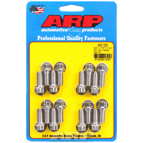 ARP FOR 3/8 x .750 drilled SS 12pt header bolt kit