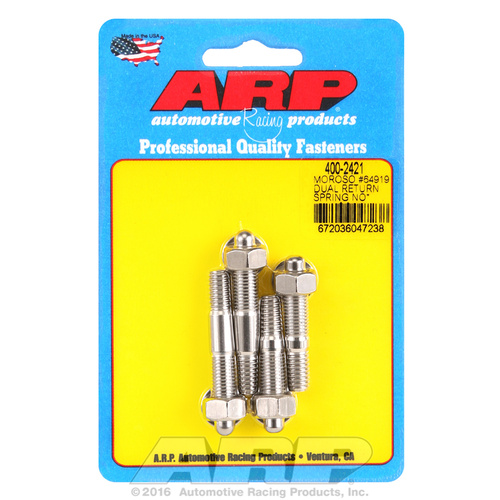 ARP FOR Moroso 64919 dual return spring no spacer plate SS carb stud kit