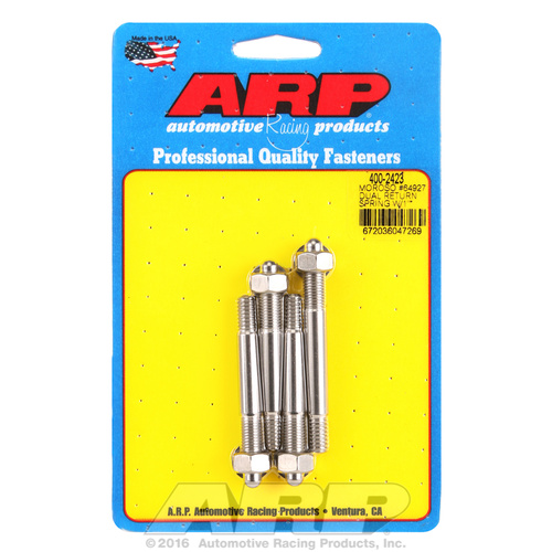 ARP FOR Moroso 64927 dual return spring w/1  spacer plate SS carb stud kit