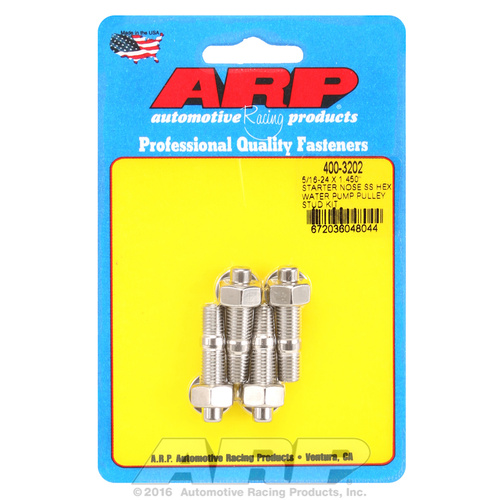 ARP FOR 5/16-24 X 1.450 starter nose SS hex water pump pulley stud kit
