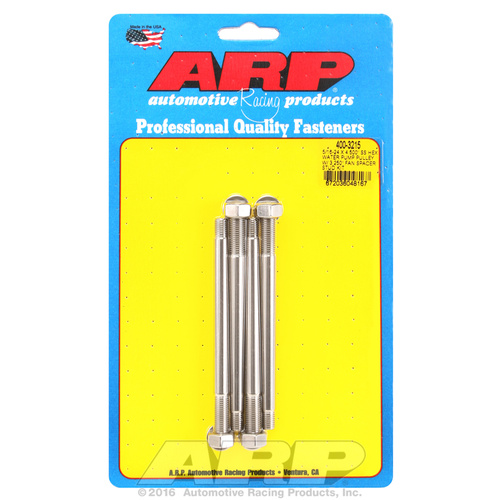ARP FOR 5/16-24 X 4.500 SS hex water pump pulley w/ 3.250  fan spacer stud kit