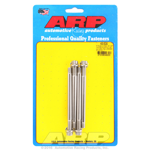 ARP FOR 5/16-24 X 4.500 SS 12pt water pump pulley w/ 3.250  fan spacer stud kit