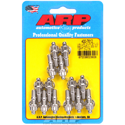 ARP FOR Chevy stamped steel covers SS 12 pt valve cover stud kit