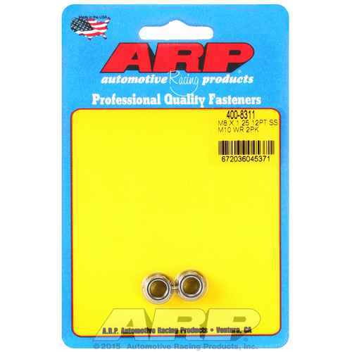 ARP FOR M8 X 1.25 (M10 wr) SS 12pt nut kit