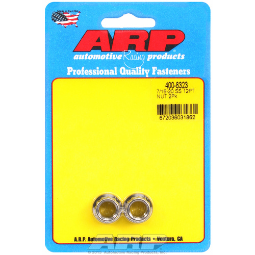 ARP FOR 7/16-20 SS 12pt nut kit