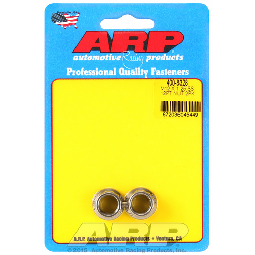 ARP FOR M12 X 1.25 (.750 collar) SS 12pt nut kit