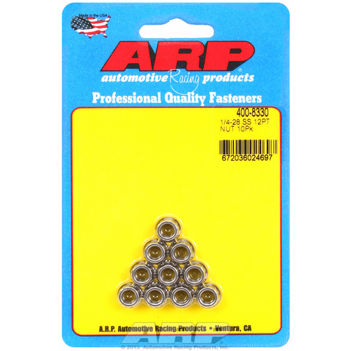 ARP FOR 1/4-28 SS 12pt nut kit