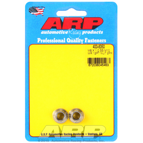 ARP FOR M8 X 1.00 (M10 wr) SS 12pt nut kit