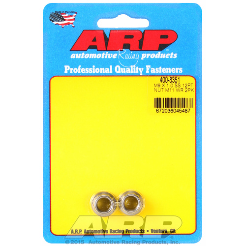 ARP FOR M9 X 1.00 (M11 wr) SS 12pt nut kit