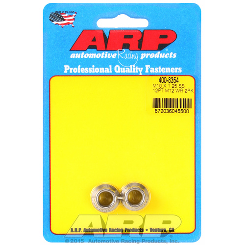 ARP FOR M10 X 1.25 (M12 wr) SS 12pt nut kit