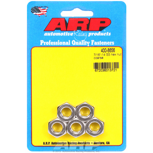ARP FOR 7/16-14 SS coarse hex nut kit