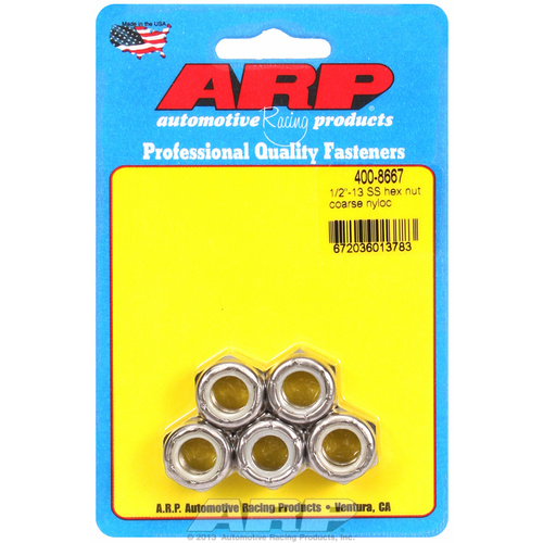 ARP FOR 1/2-13 SS coarse nyloc hex nut kit