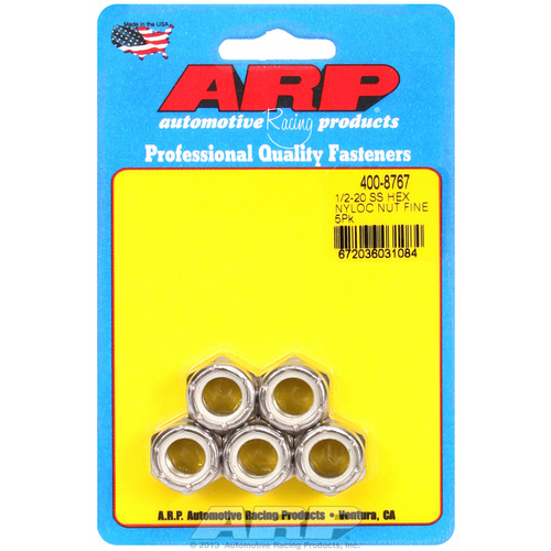 ARP FOR 1/2-20 SS fine nyloc hex nut kit
